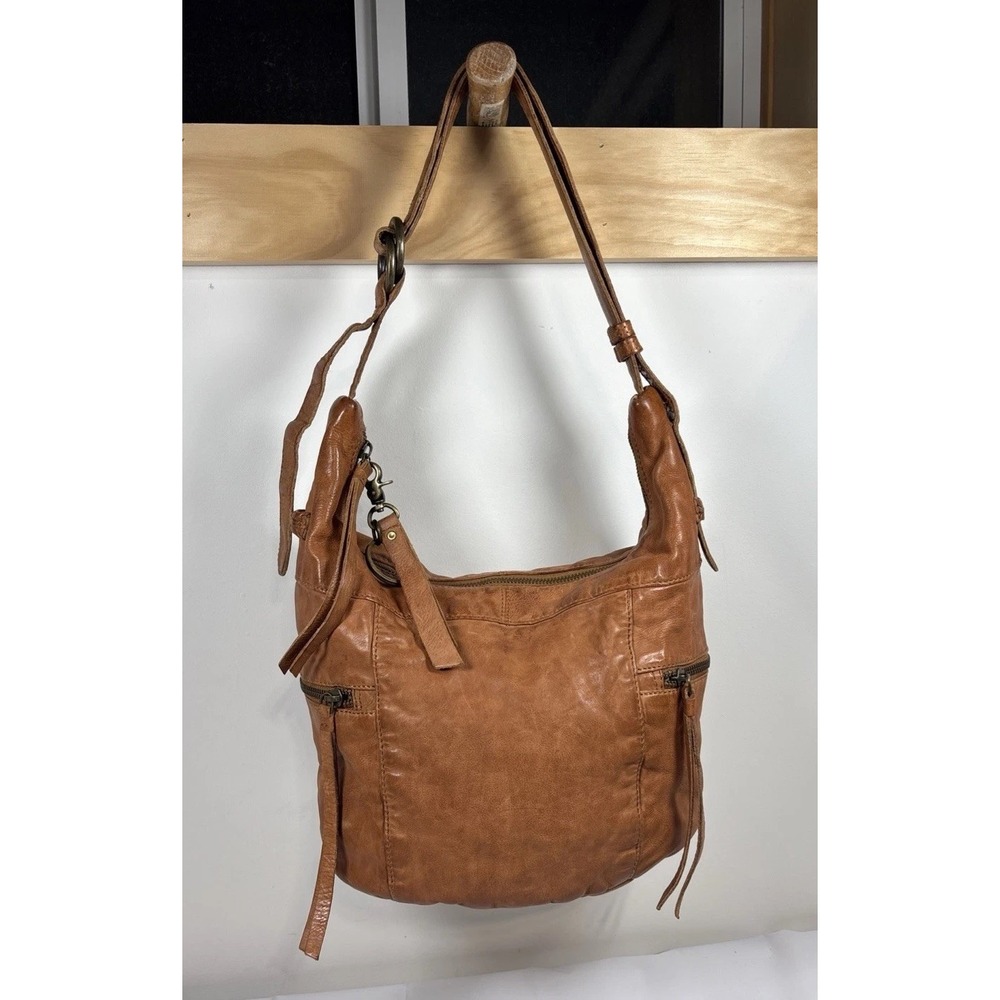 Frye & Co. Jolie Washed Leather Hobo Bag Boho Retro Cottagecore Prairie Country
